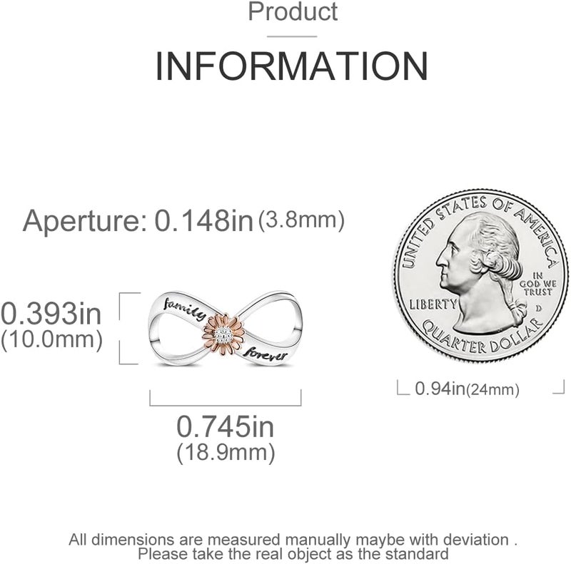 MULA 925 Sterling Silver Charms for Bracelets and Necklaces Lucky Home Happy Family Forever Love Mom Beads Dangle Pendants Jewelry for Women - Image 4